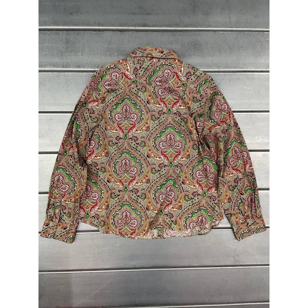 Talbots Button Up Shirt Womens Size 18 Multicolor Paisley Blouse Top - Picture 8 of 8